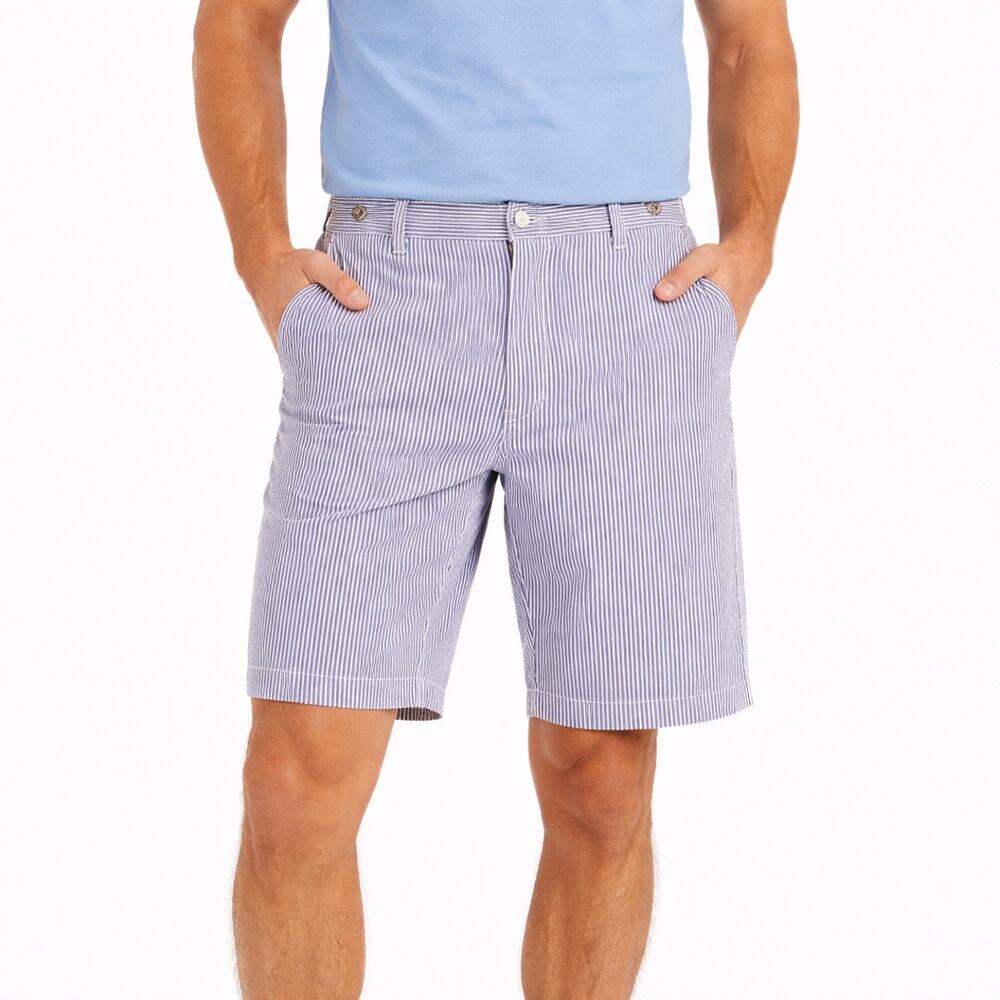 Margaritaville Seersucker Shorts Mens Blue White 38 NWT